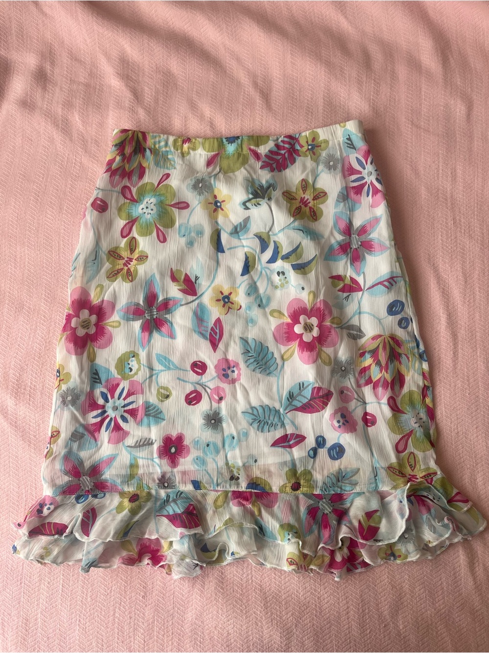 Vintage Floral Ruffle Hem Women’s Skirt💐